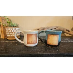 Set of 2 Always Azul Pottery Mugs from Villa Grove Colorado